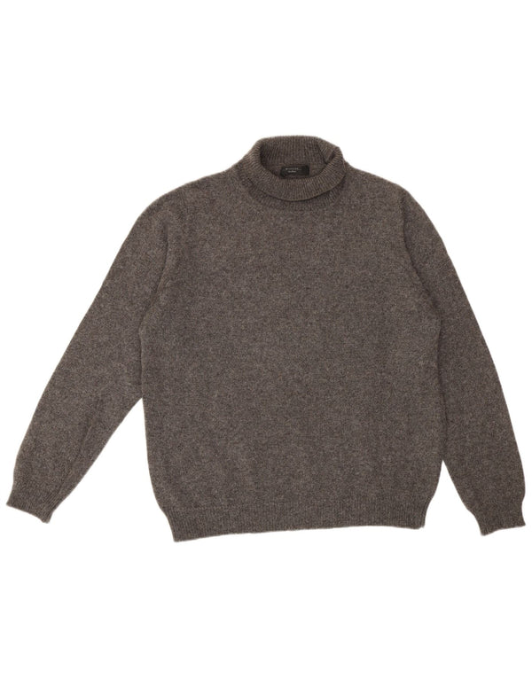 Max Mara Damen Weekend Rollkragenpullover Pullover UK 18 XL Graue Alpakawolle