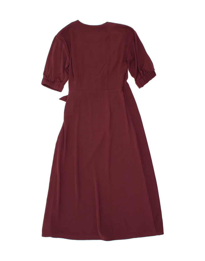 WAREHOUSE Womens Maxi Wrap Dress US 6 Medium Burgundy Polyester Vintage Warehouse and Second-Hand Warehouse from Messina Hembry 