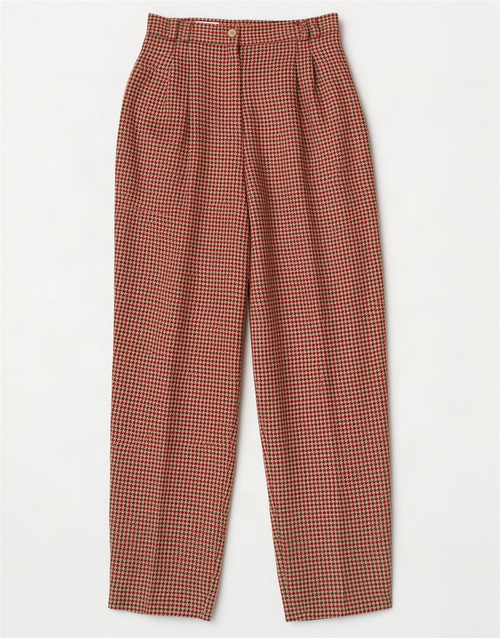 Richard Meyer Damen-Hose mit hoher Taille, kurz geschnitten, EU 38, Mittel W28 L26, Rot