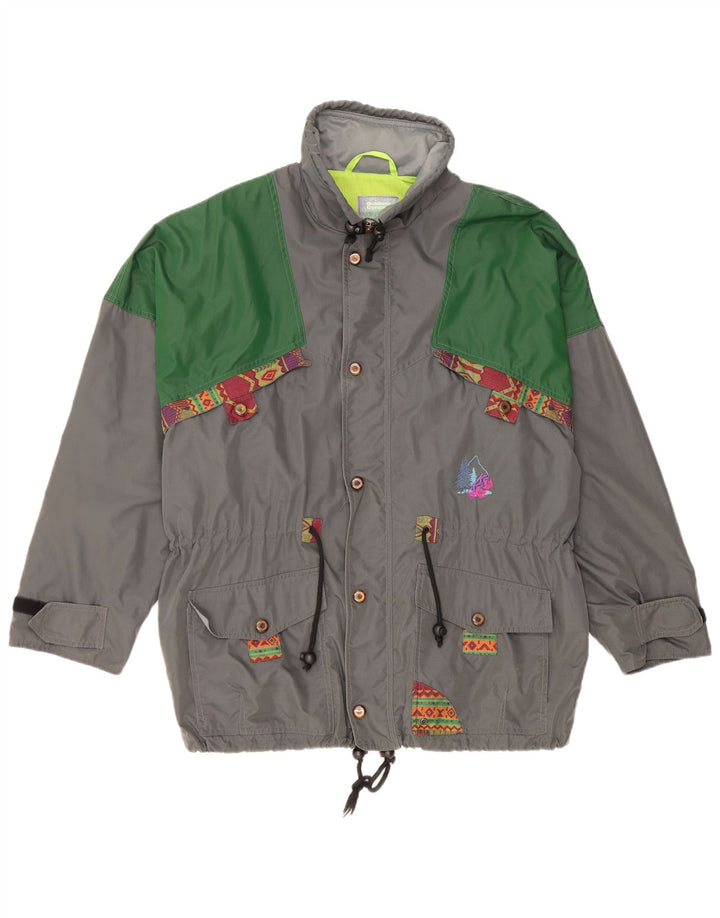 Vintage Herren Loose Fit Utility Jacke UK 38 Mittelgraues Polyamid