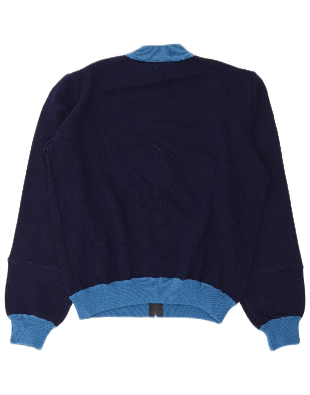 Vintage Herren-Trainingsanzug-Oberteil, Jacke, klein, Marineblau, Farbblock