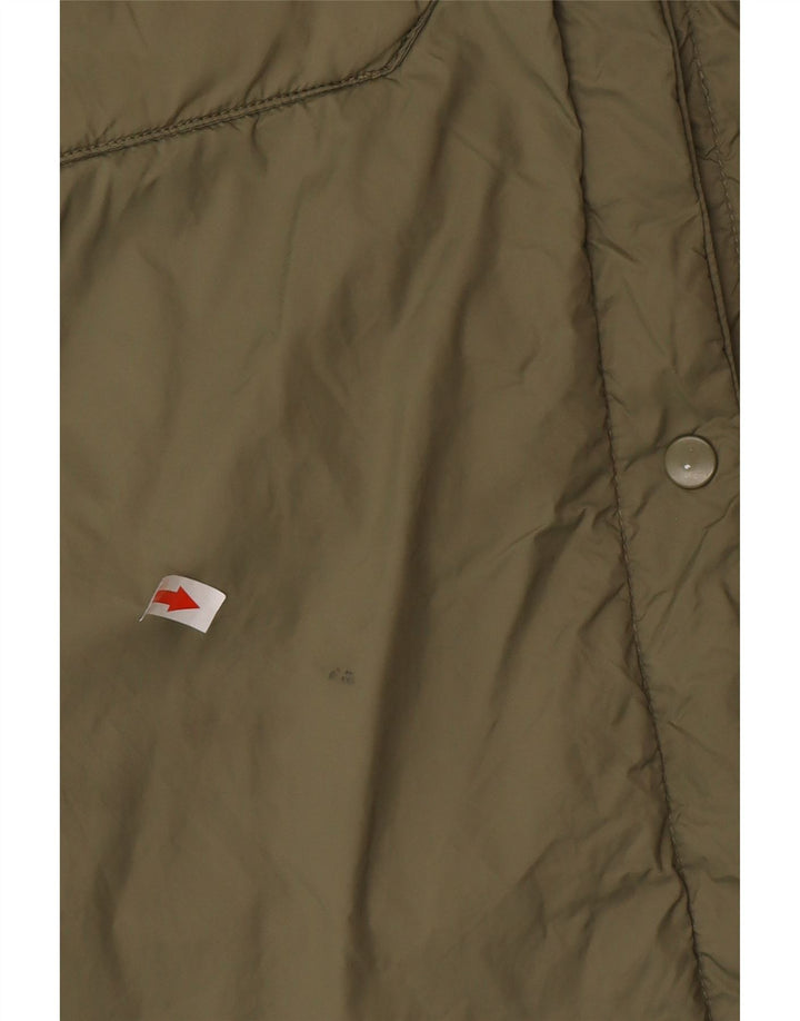 Zara Damen Übergroßer Windjacke-Mantel UK 16 Large Khaki Polyamid