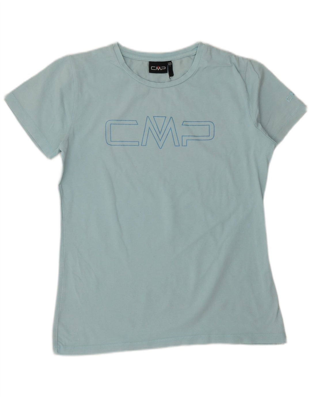 CMP Damen Grafik T-Shirt Top EU 42 Large Blau