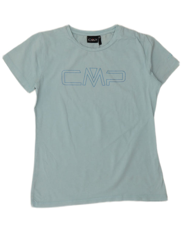 CMP Damen Grafik T-Shirt Top EU 42 Large Blau