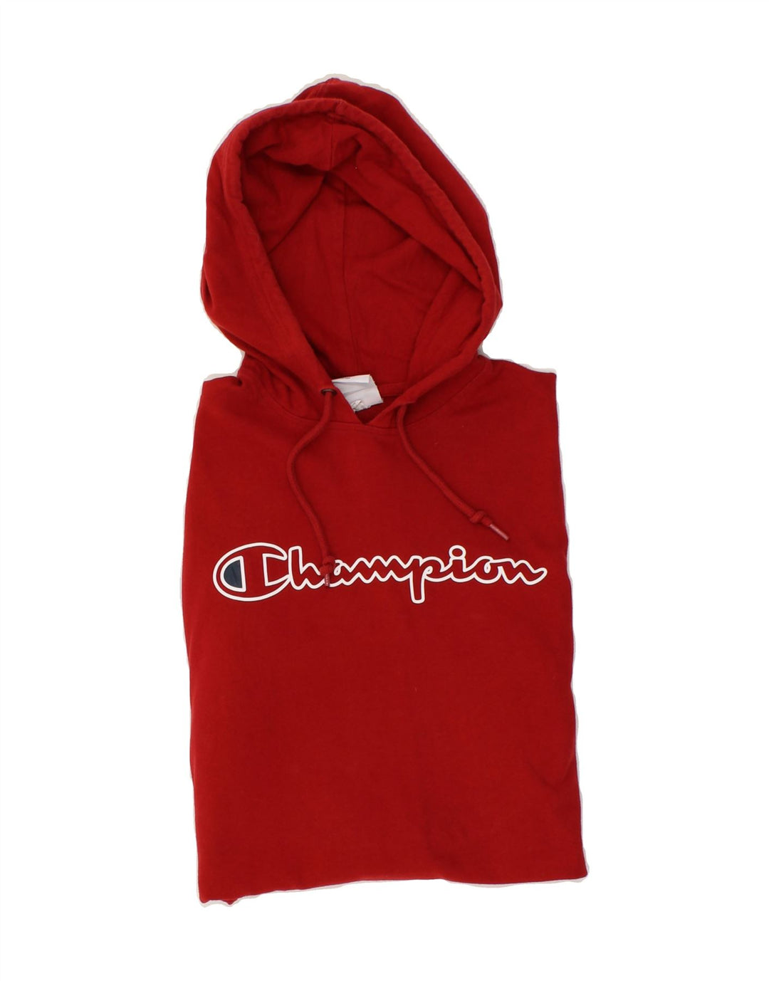 CHAMPION Mens Graphic Hoodie Jumper Medium Red Cotton Vintage Champion and Second-Hand Champion from Messina Hembry 
