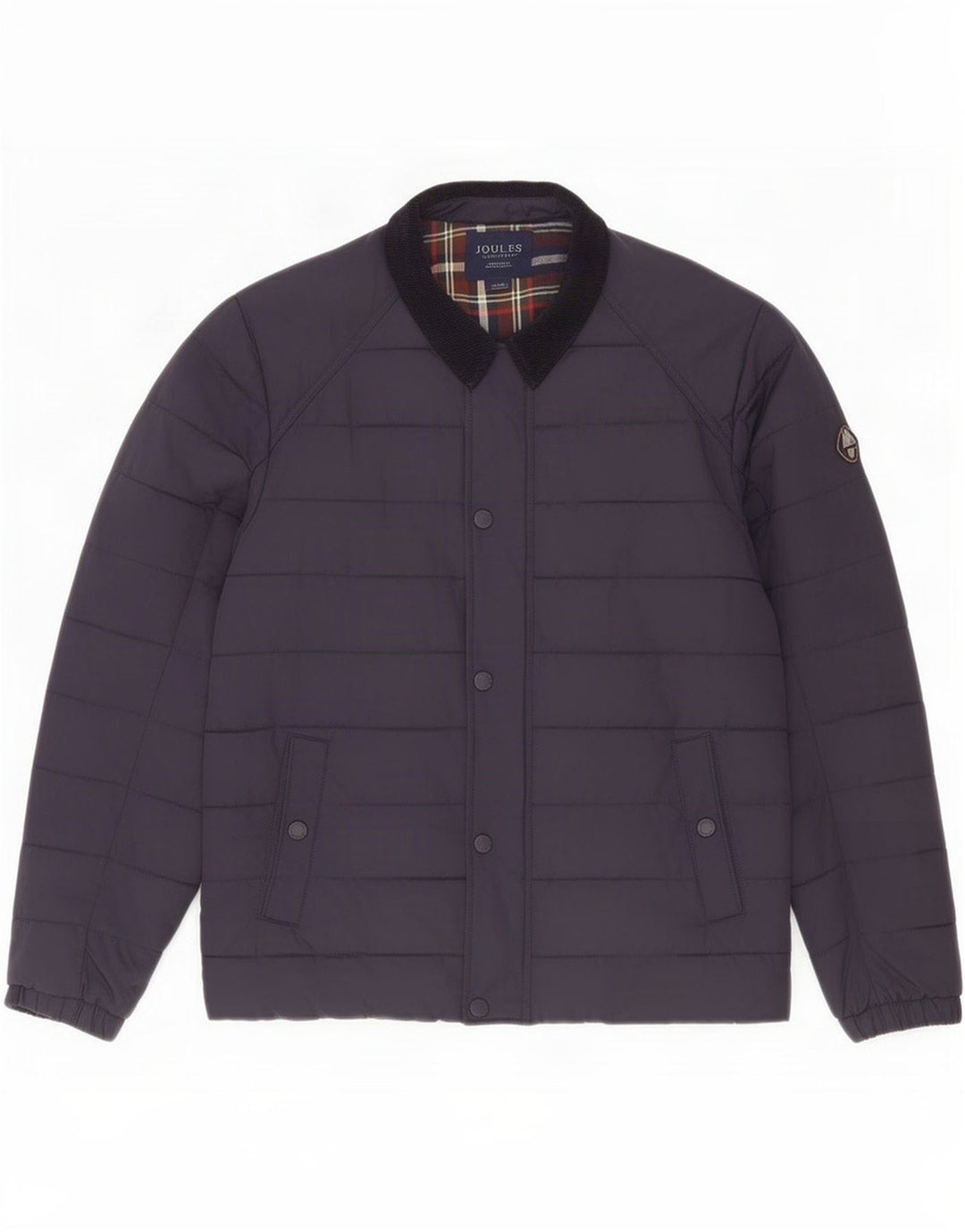 Joules wattierte Herrenjacke UK 40 Large Marineblaue Baumwolle