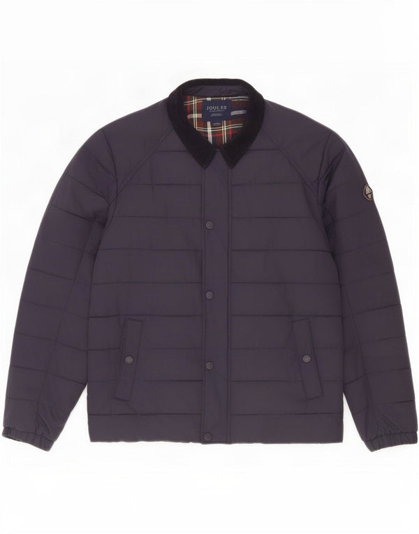 Joules wattierte Herrenjacke UK 40 Large Marineblaue Baumwolle
