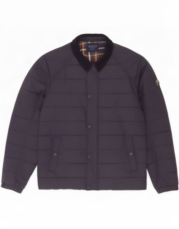 Joules wattierte Herrenjacke UK 40 Large Marineblaue Baumwolle