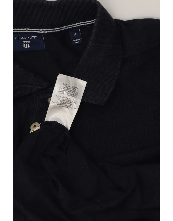 Gant Herren-Poloshirt aus mittelblauer, marineblauer Baumwolle