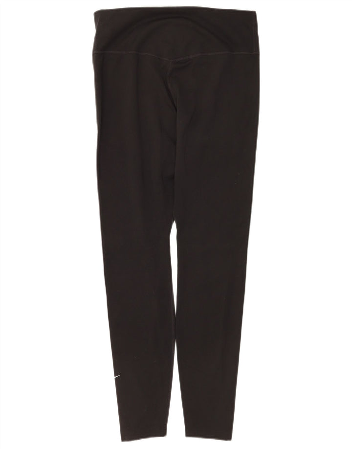 Nike Damen Leggings UK 12 Medium Schwarz Polyester
