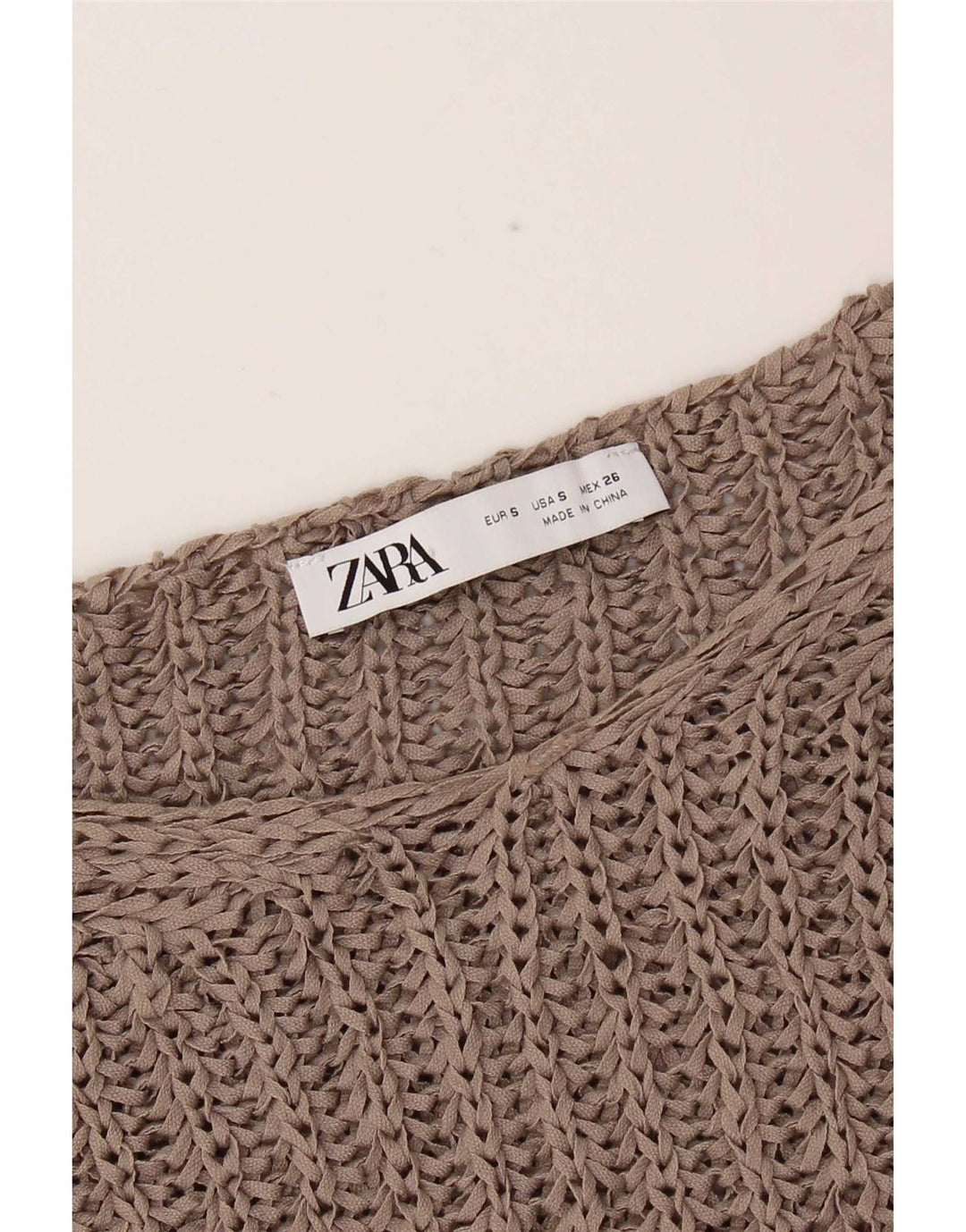 Zara Damen Übergroßes Weste-Tanktop UK 10 Small Beige