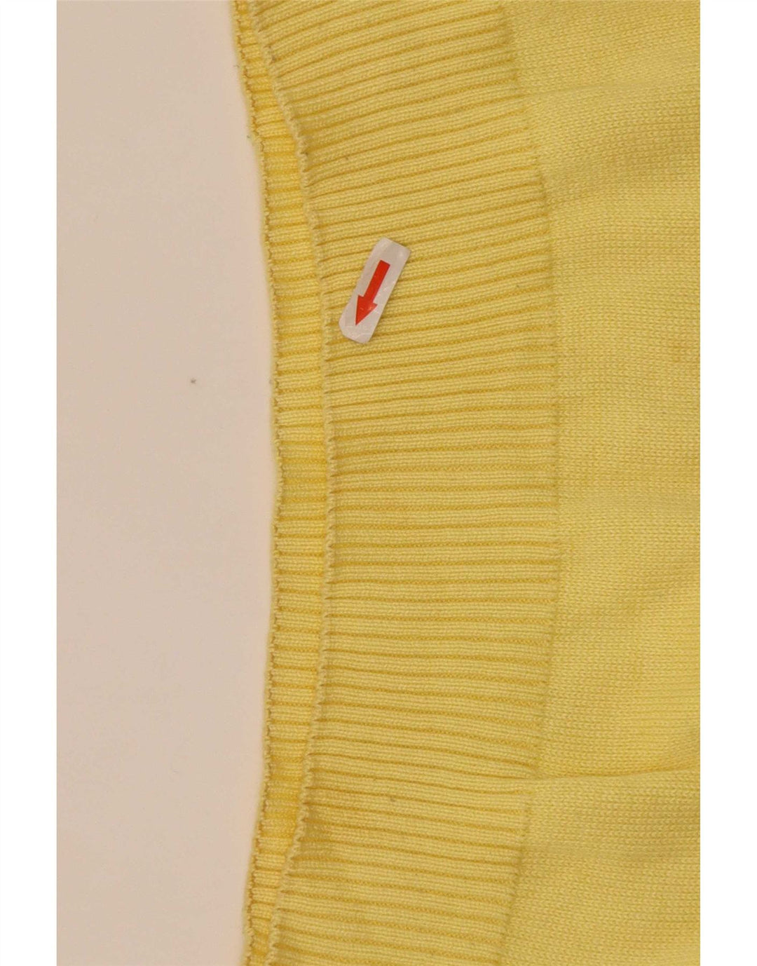 Vintage Herren-Pullover mit Knopfkragen, Mittelgelb, Baumwollblock