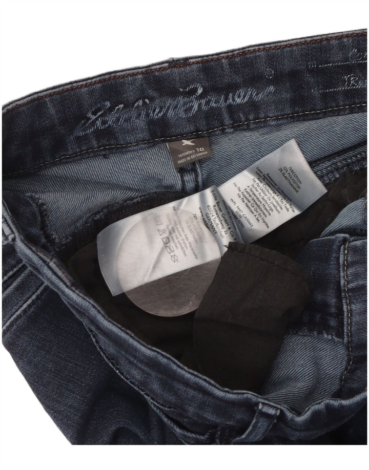 Eddie Bauer Damen Curvy Bootcut Jeans US 10 Large W32 L31 Marineblau Baumwolle