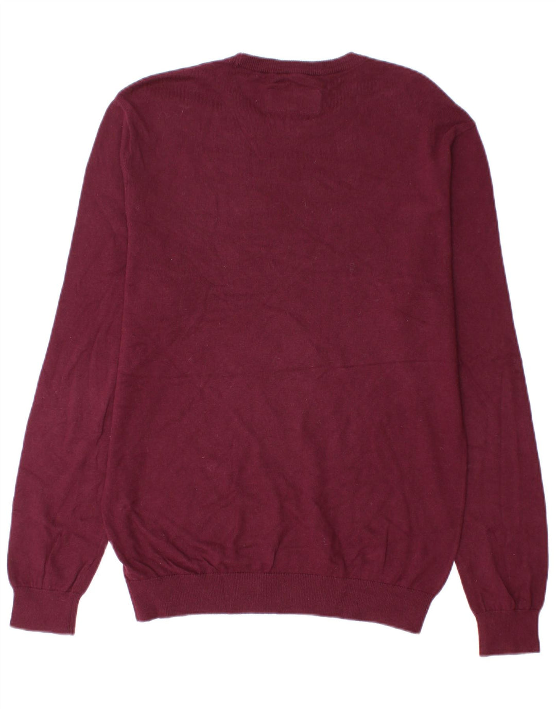 Jack Wills Herren-Pullover mit Rundhalsausschnitt, mittlerer burgunderroter Baumwolle