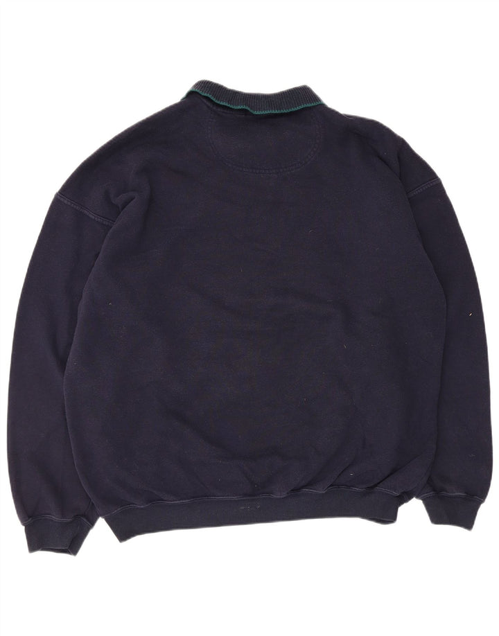 Marks & Spencer Herren-Sweatshirt-Pullover, groß, Marineblau mit Argyle-Muster/Diamantmuster