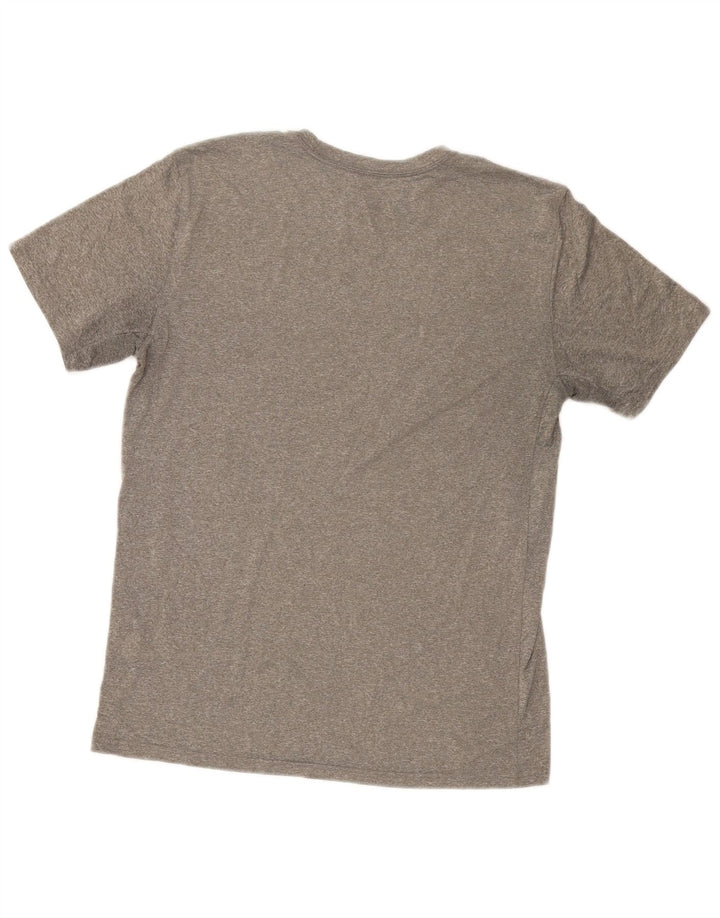 Nike Damen Dri Fit Graphic T-Shirt Top UK 14 Mittelgraues Polyester