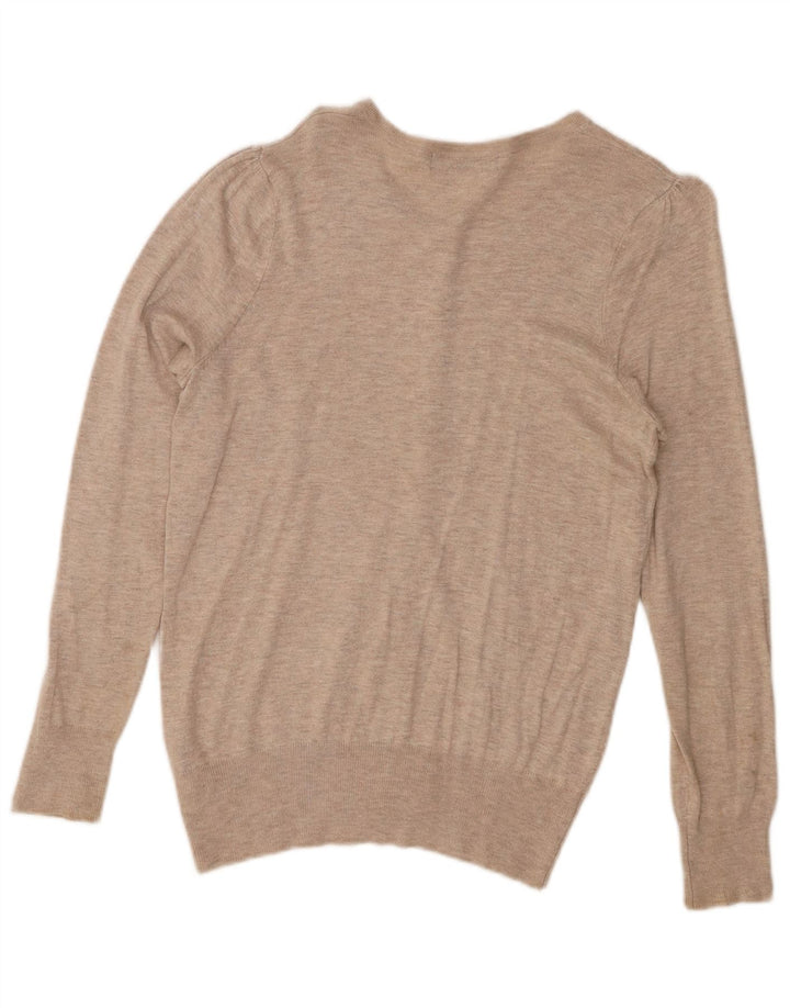 Marks & Spencer Damen-Cardigan-Pullover UK 14 Mittelbeige gefleckte Viskose