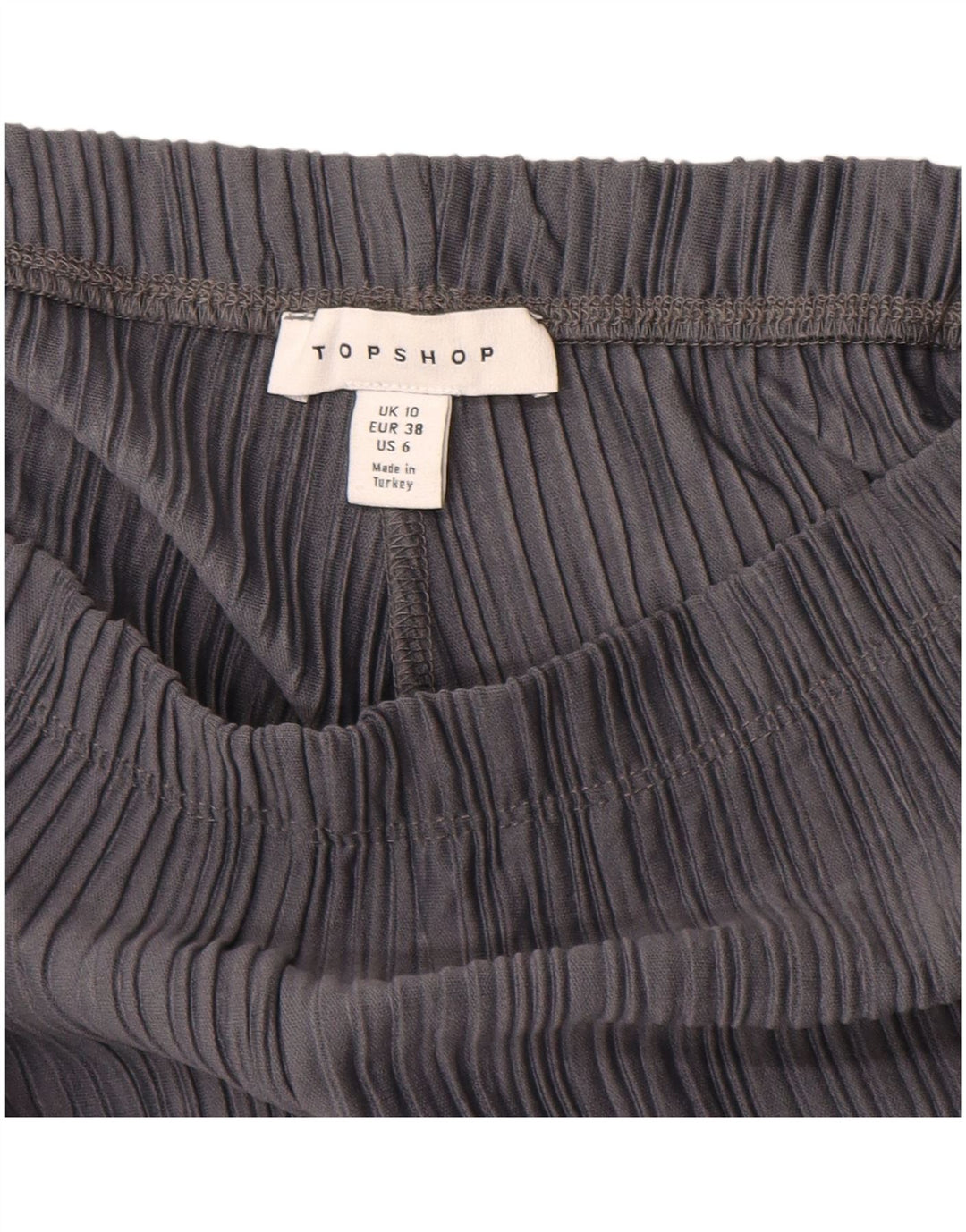 TOPSHOP Damen-Trainingshose mit weitem Bein, UK 10, Größe S, Grau, Polyester