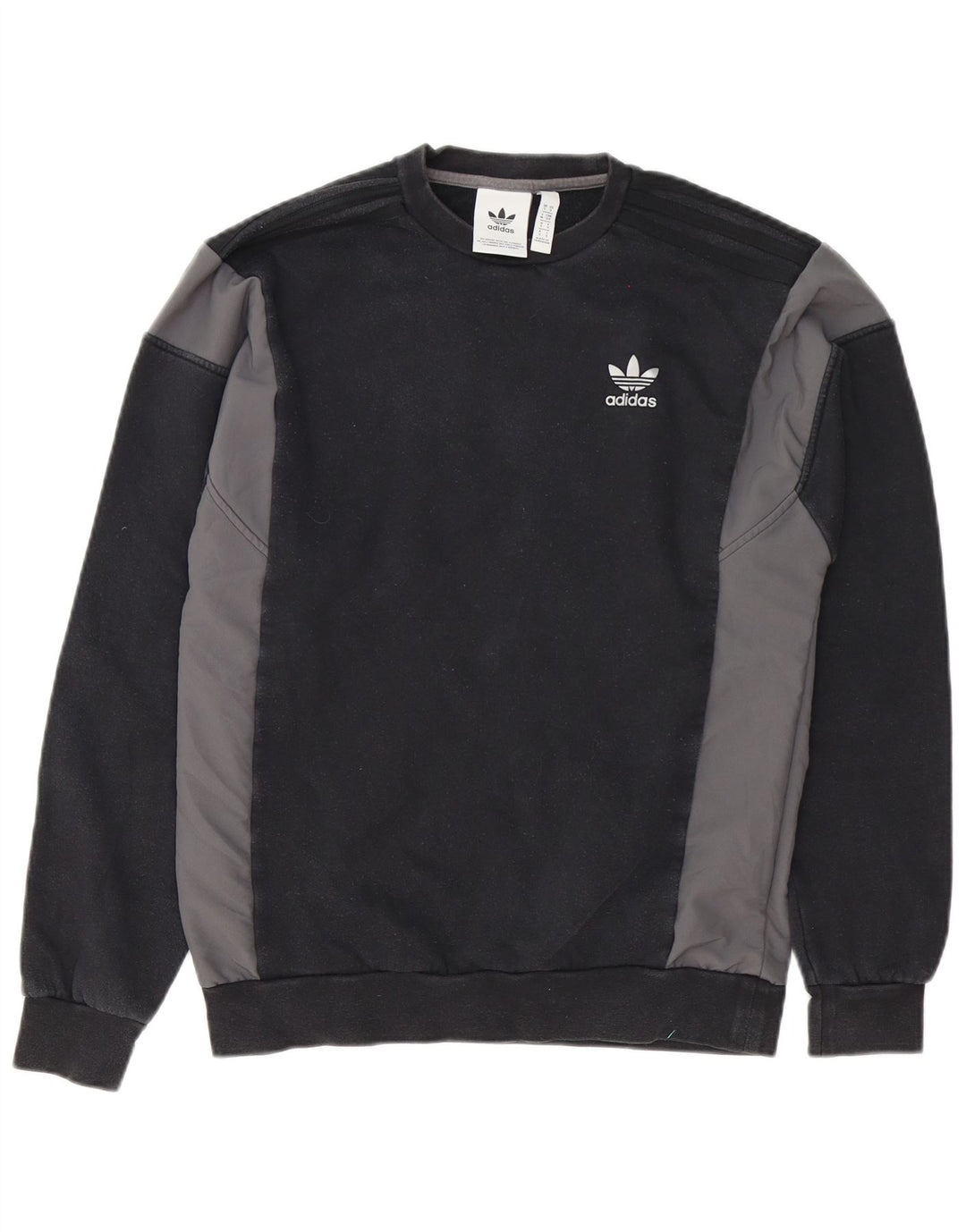 Adidas Herren Sweatshirt Pullover Small Schwarz Colourblock Baumwolle
