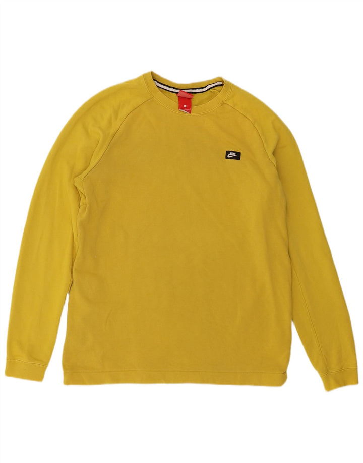 Nike Herren-Sweatshirt-Pullover, große gelbe Baumwolle
