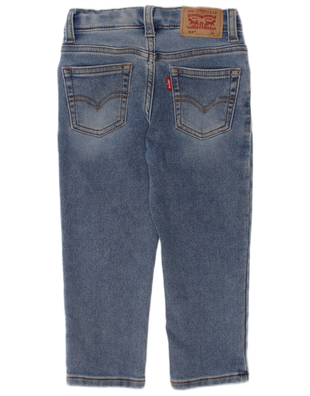 LEVI'S Baby Jungen 514 Straight Jeans 18–24 Monate W20 L13 Blaue Baumwolle
