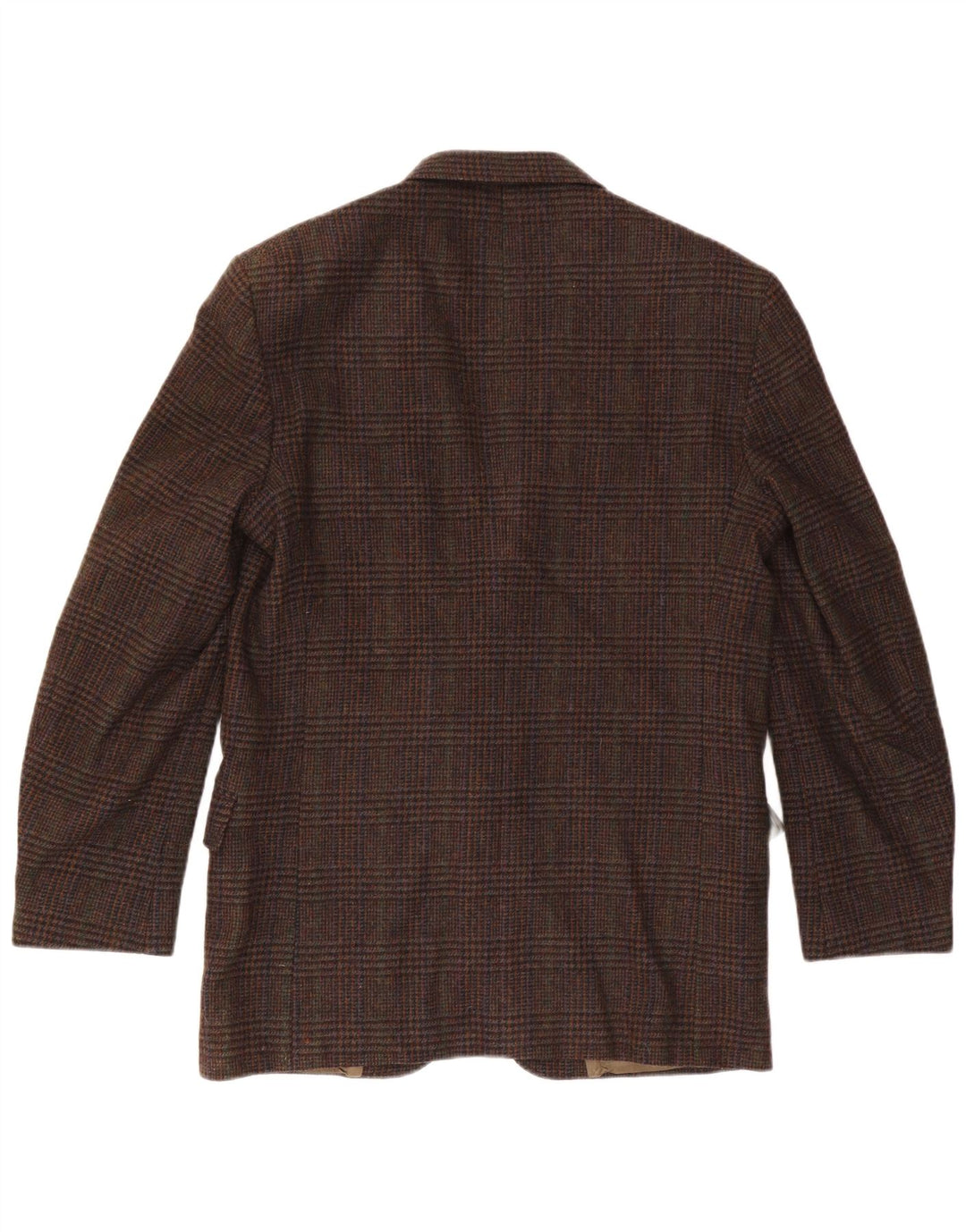 Woolrich Herren-Blazer mit 2 Knöpfen, UK 38, mittelbraune Wolle mit Hahnentrittmuster