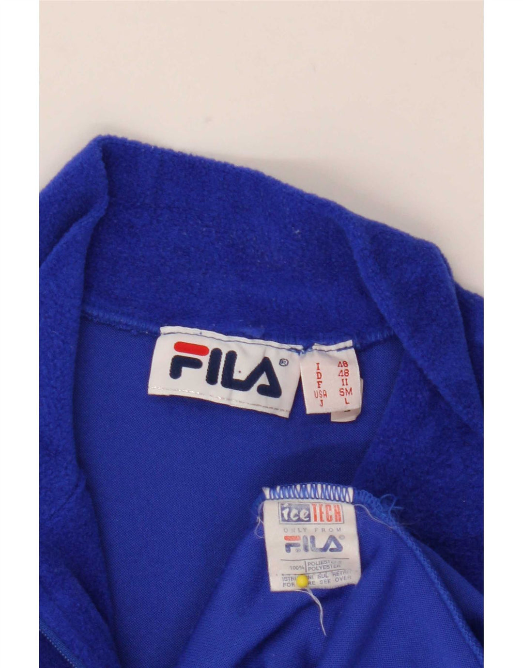 Fila Herren-Fleecepullover mit Reißverschluss am Hals IT 48 Mittelblaues Polyester