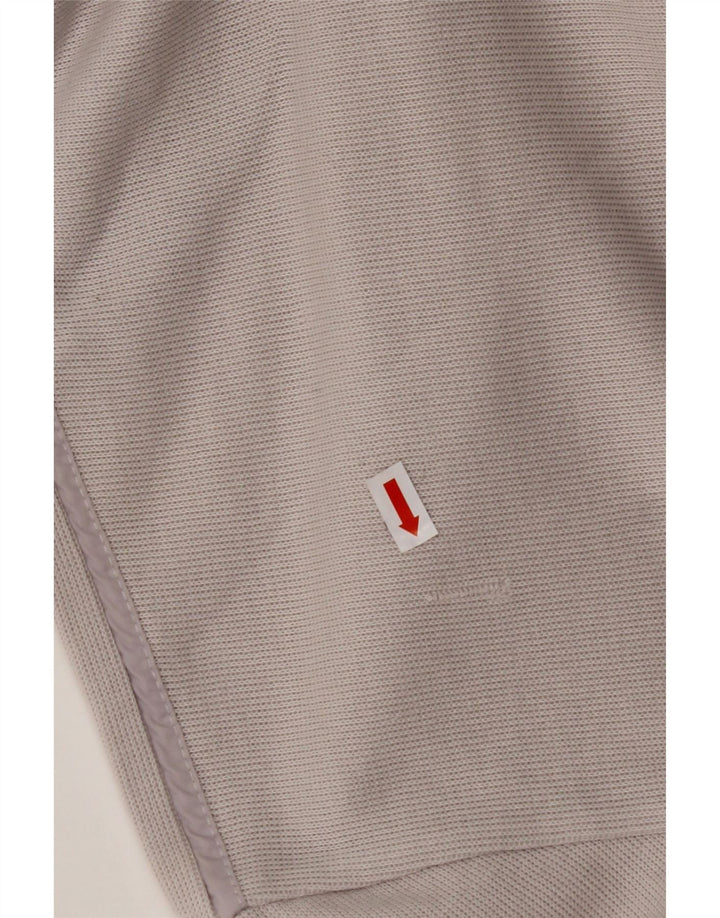 HUGO BOSS Herren-Top, langärmelig, XL, gebrochenes Weiß, Colourblock-Baumwolle