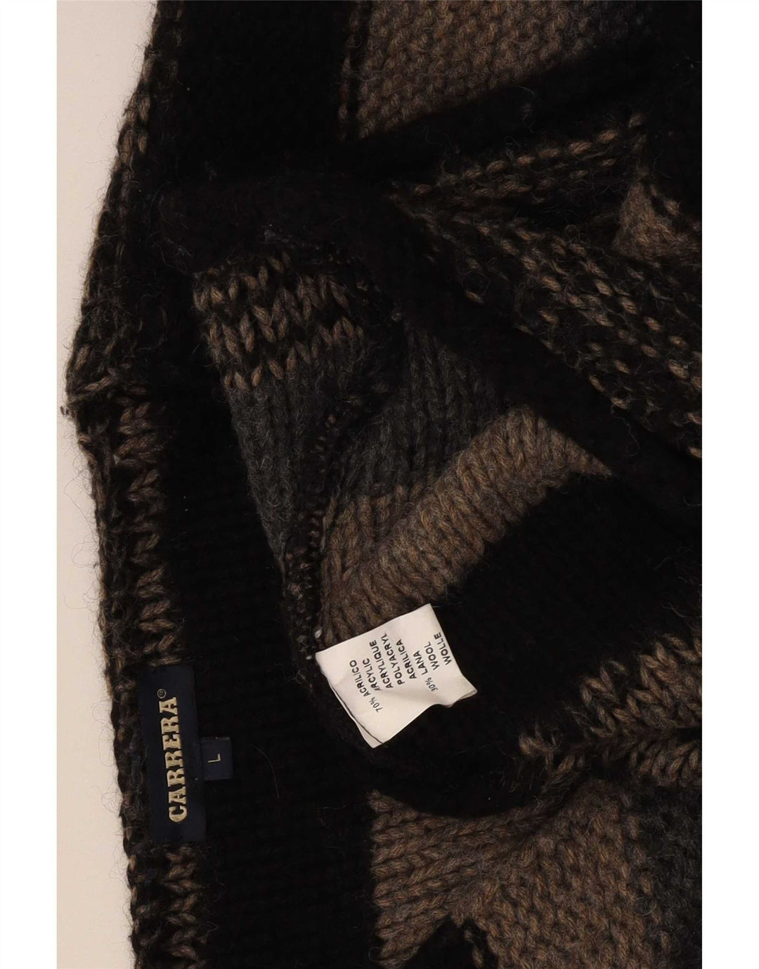 Carrera Herren-Pullover mit V-Ausschnitt, groß, mehrfarbig, gestreift, Acryl