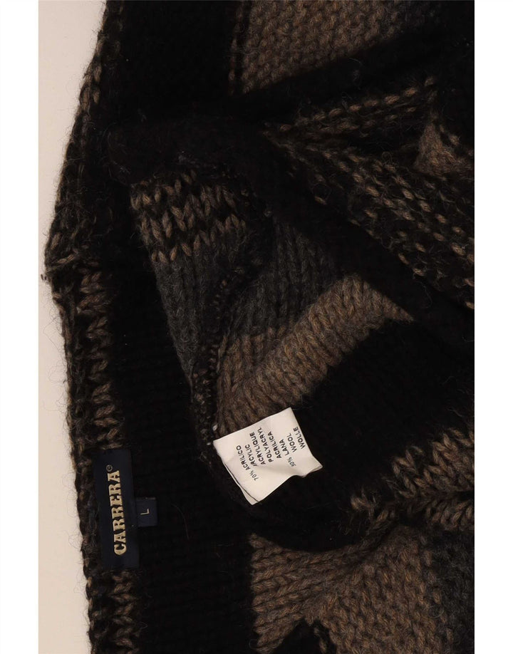 Carrera Herren-Pullover mit V-Ausschnitt, groß, mehrfarbig, gestreift, Acryl
