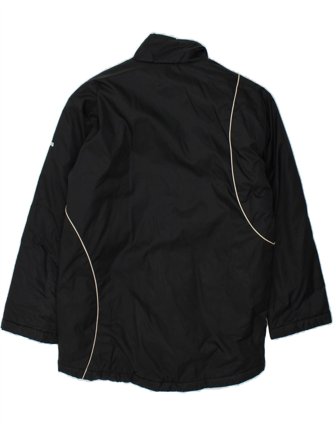 ADIDAS Boys Windbreaker Jacket 11-12 Years Medium Black Polyester Vintage Adidas and Second-Hand Adidas from Messina Hembry 