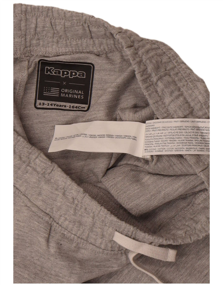 Kappa Sportshorts für Jungen, 13–14 Jahre, graue Baumwolle