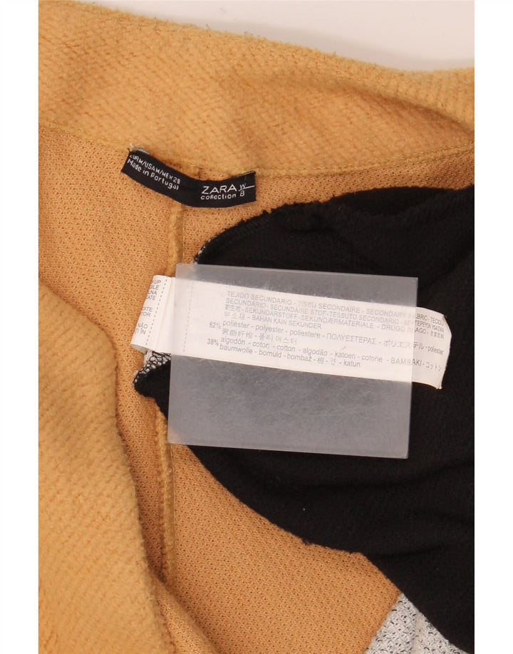 Zara Damen Übergroßer offener Mantel UK 14 Mittelmehrfarbiger Farbblock