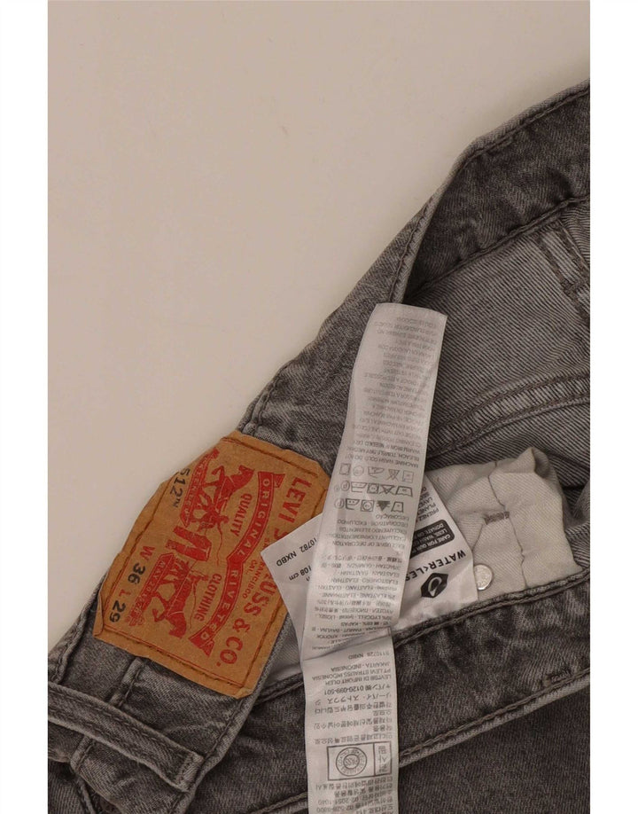 Levi's Herren 512 Slim Tapered Jeans W36 L29 Graue Baumwolle