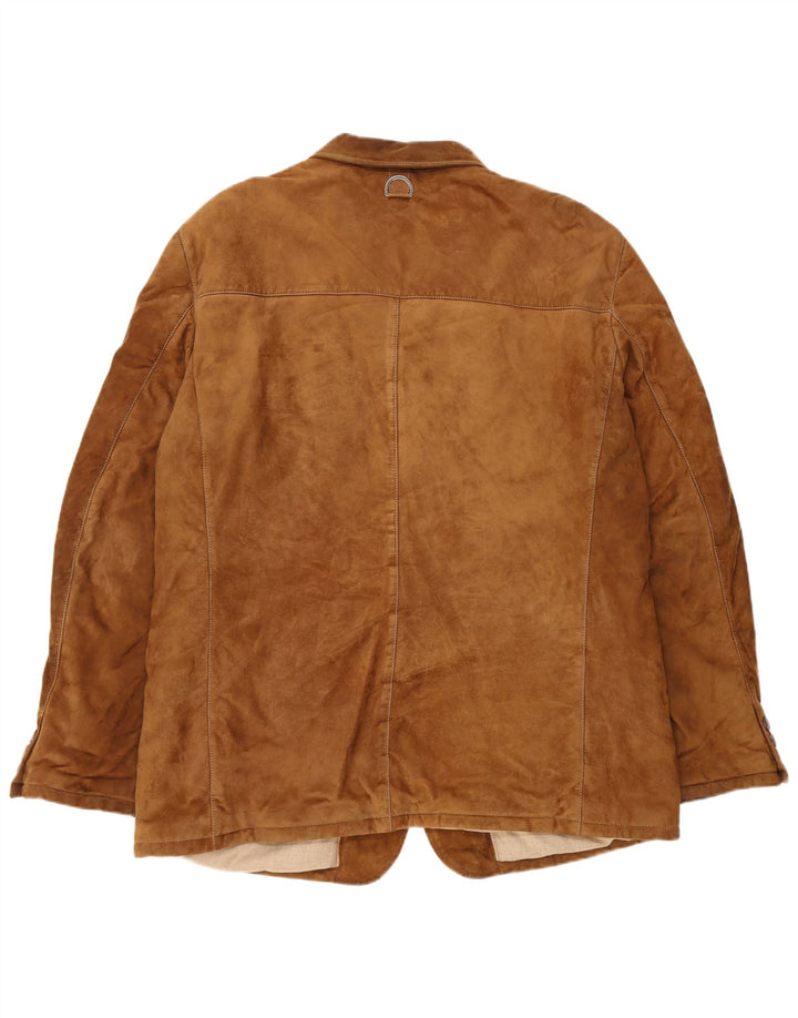Vintage Herren Wildlederjacke Größe 60 3XL Braunes Leder