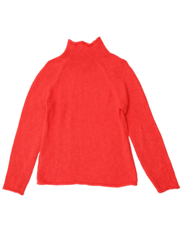 L.L.Bean Rollkragenpullover für Damen, UK 12, mittelrot, Baumwolle