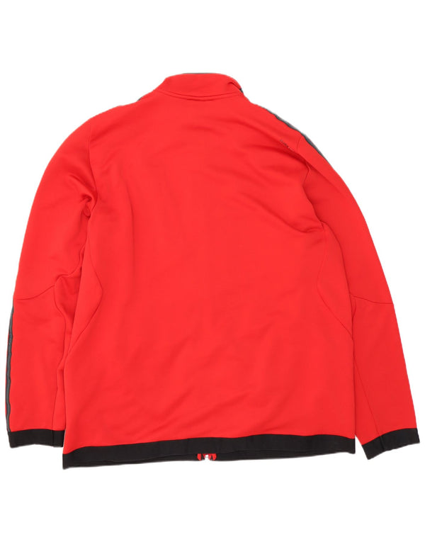 Adidas Herren Climalite Trainingsanzug Top Jacke 2XL Rot Polyester