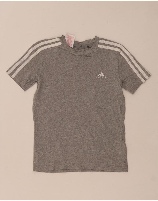 Adidas Jungen T-Shirt mit Grafik, 7–8 Jahre, graue Baumwolle
