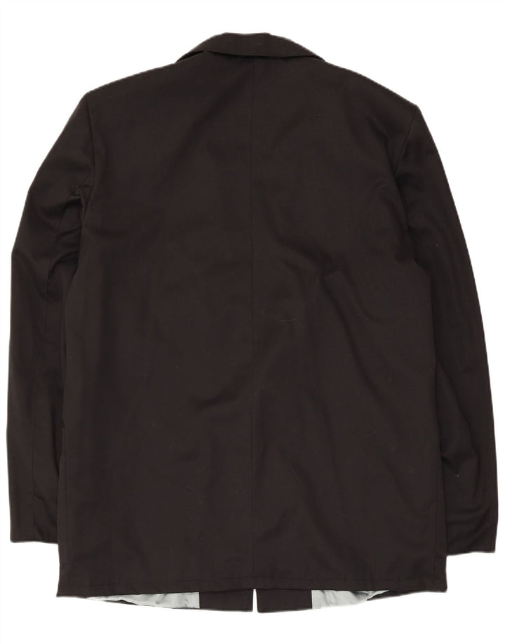 Vintage Herren 1 Knopf Blazer Jacke UK 40 Large Schwarz
