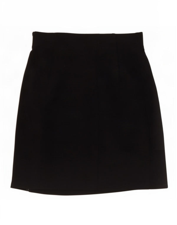 Marks & Spencer Damen Minirock UK 6 XS W26 Schwarze Viskose