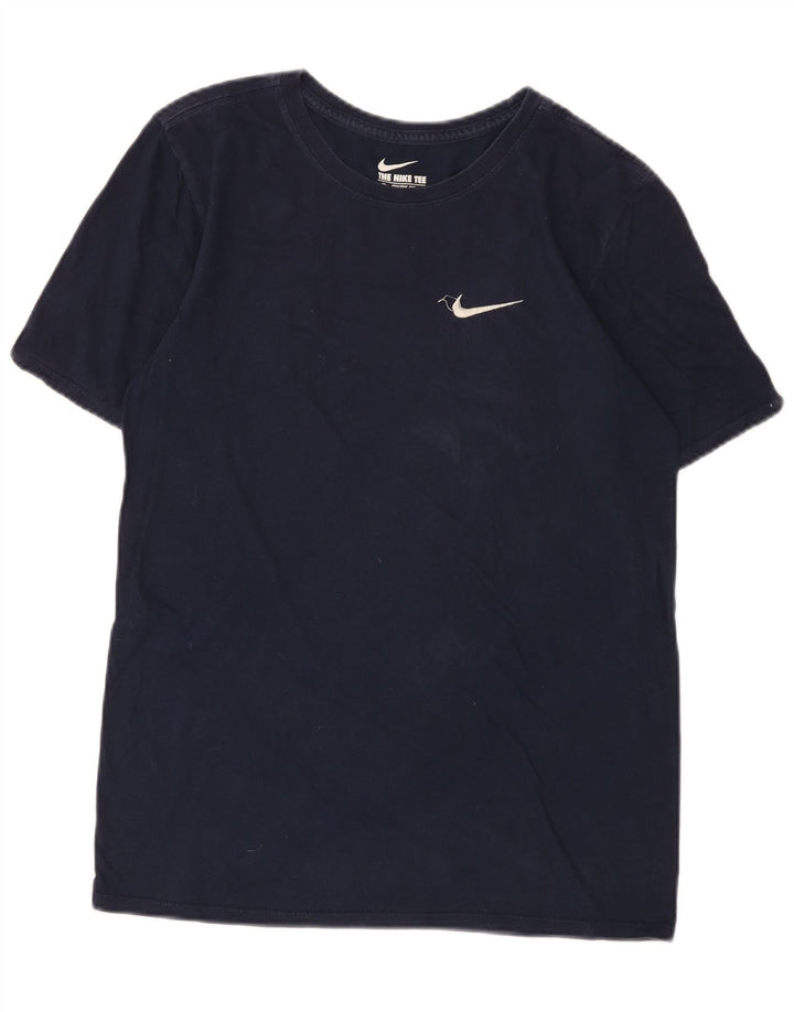 Nike Herren Athletic Cut T-Shirt Top Small Marineblau Baumwolle