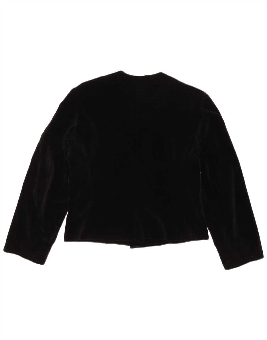 Vintage Damen 3-Knopf-Blazer-Jacke IT 44 Mittelschwarze Baumwolle