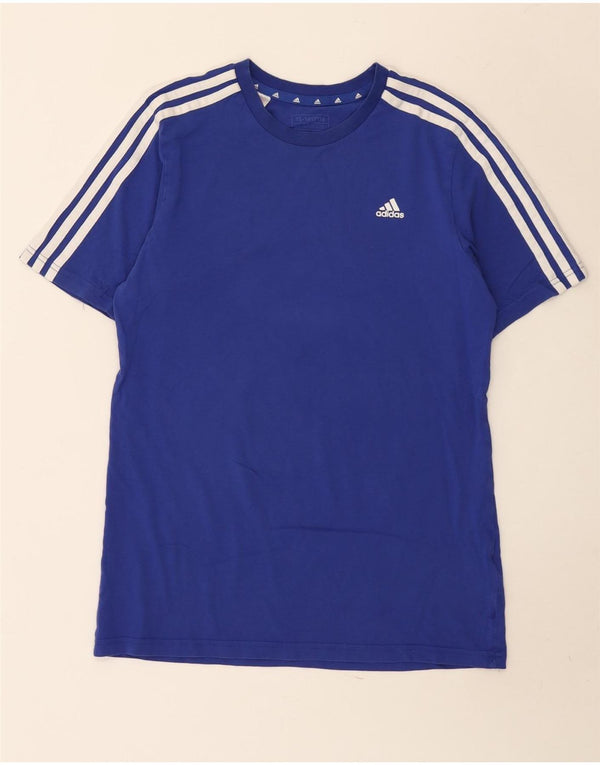 Adidas Jungen T-Shirt Top 15-16 Jahre Blaue Baumwolle