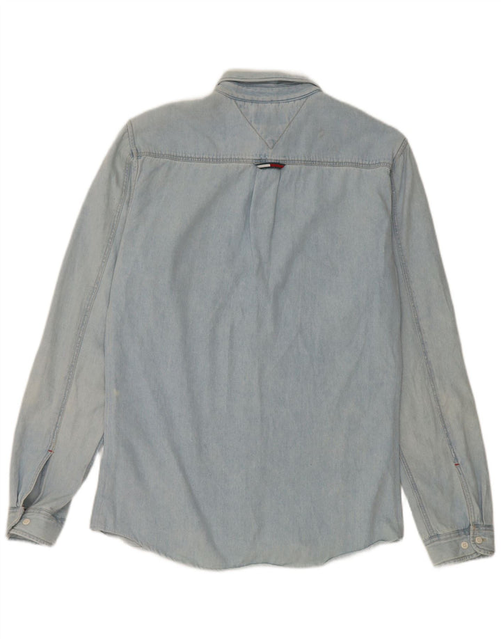Tommy Hilfiger Herren-Jeanshemd mit normaler Passform, mittelblaue Baumwolle