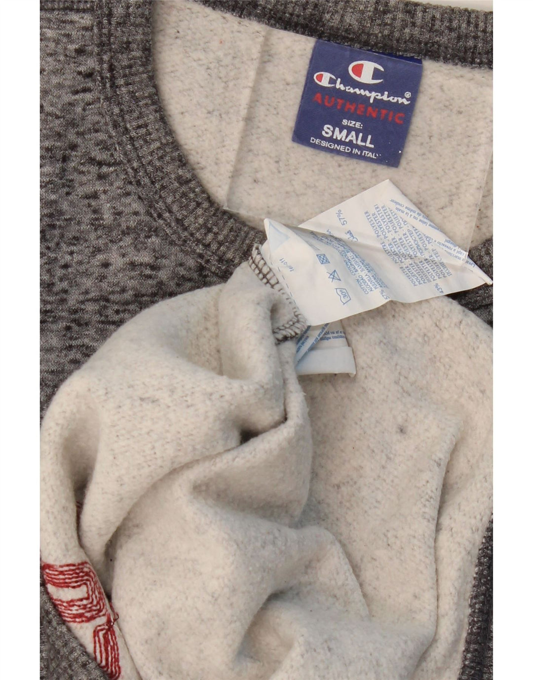 CHAMPION Herren-Sweatshirt mit Grafik, klein, grau meliert, Baumwolle
