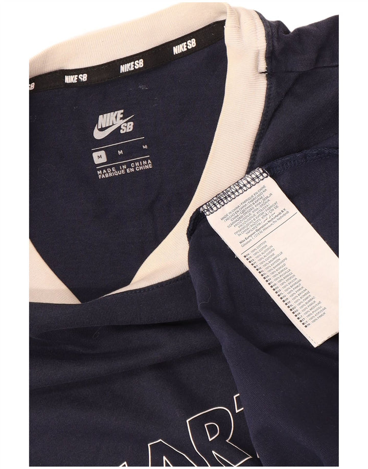 NIKE Herren-T-Shirt mit Grafik, mittelgroß, marineblau, Baumwolle