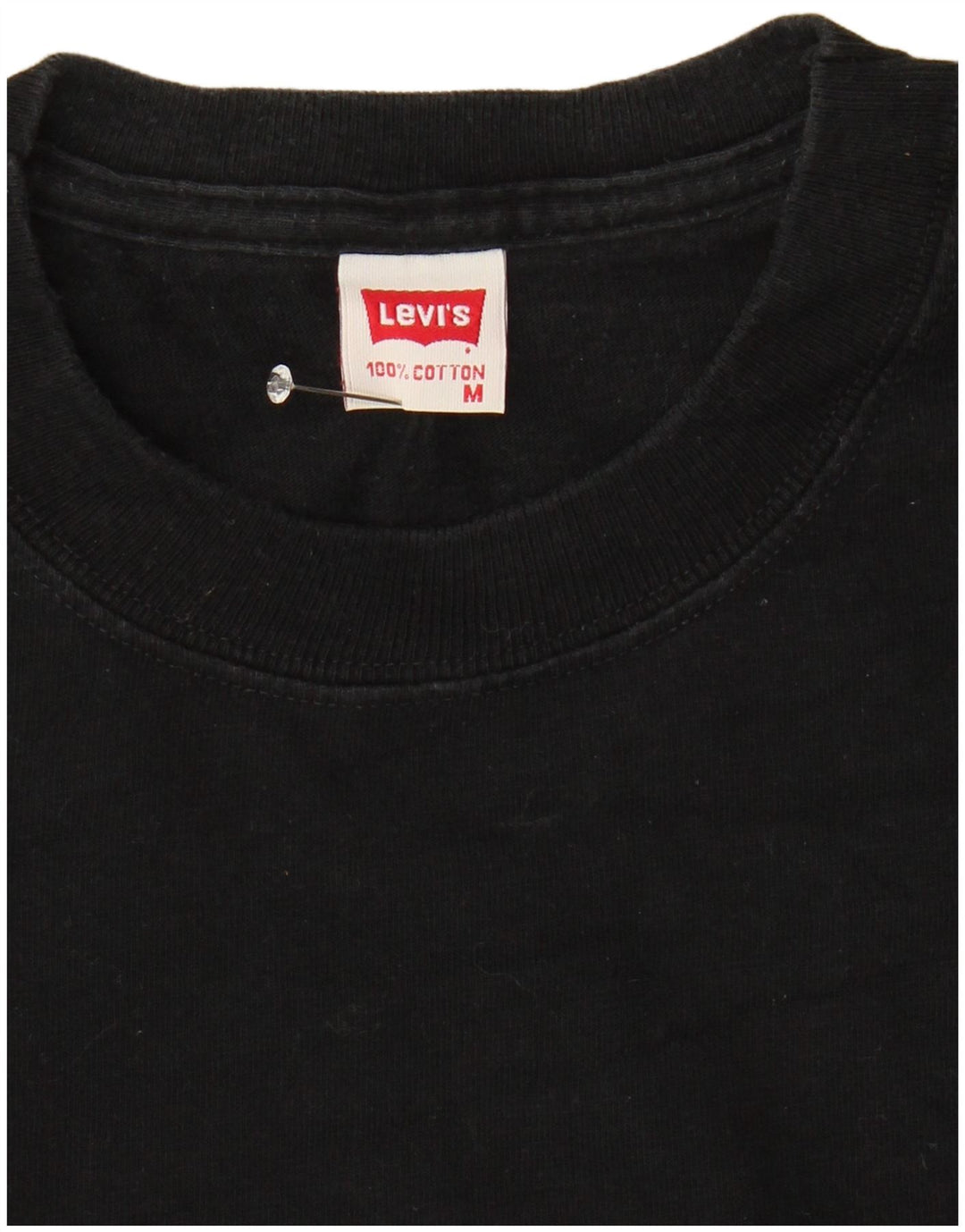 LEVI'S Herren-T-Shirt-Oberteil aus mittelschwarzer Baumwolle