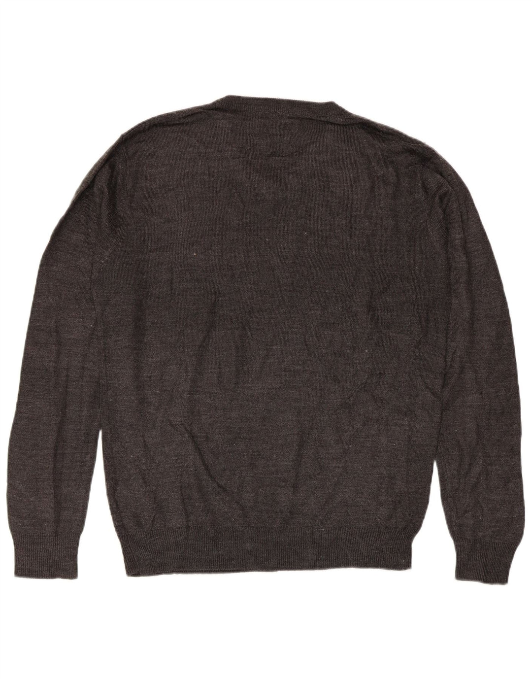 PIERRE CARDIN Herren-Pullover mit V-Ausschnitt, mittelgraues Acryl