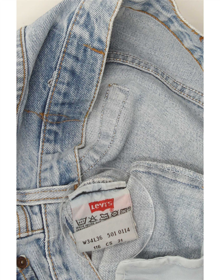 Levi's Herren Straight Jeans W34 L36 Blaue Baumwolle