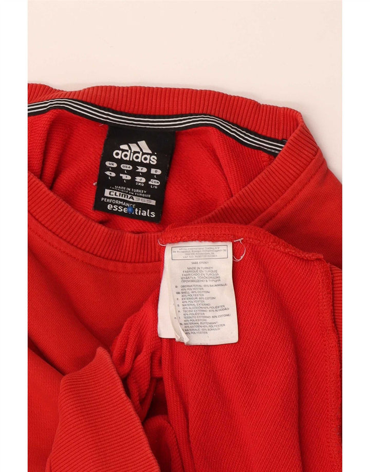 Adidas Herren Clima 365 Sweatshirt Pullover Große rote Baumwolle